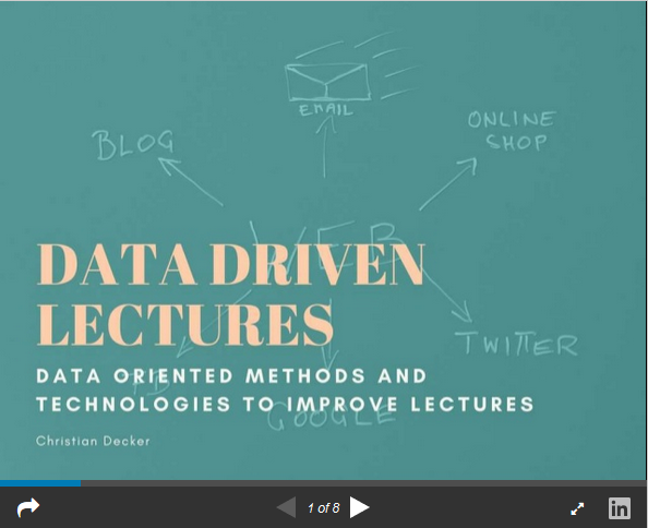 Data Driven Lectures (Intro)
